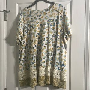 EUC 3X LOGO by Lori Goldstein Animal Print Top